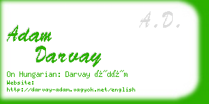 adam darvay business card